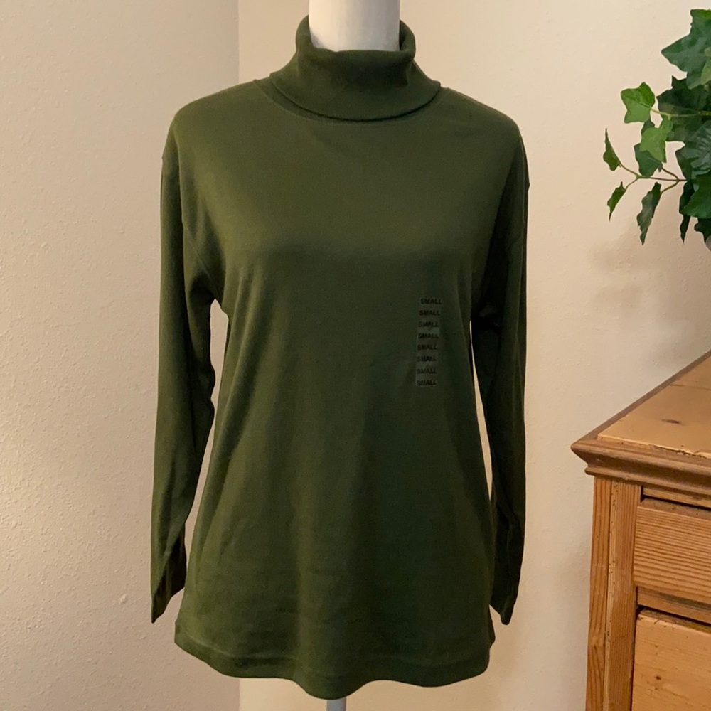 Dark Moss Green Turtleneck